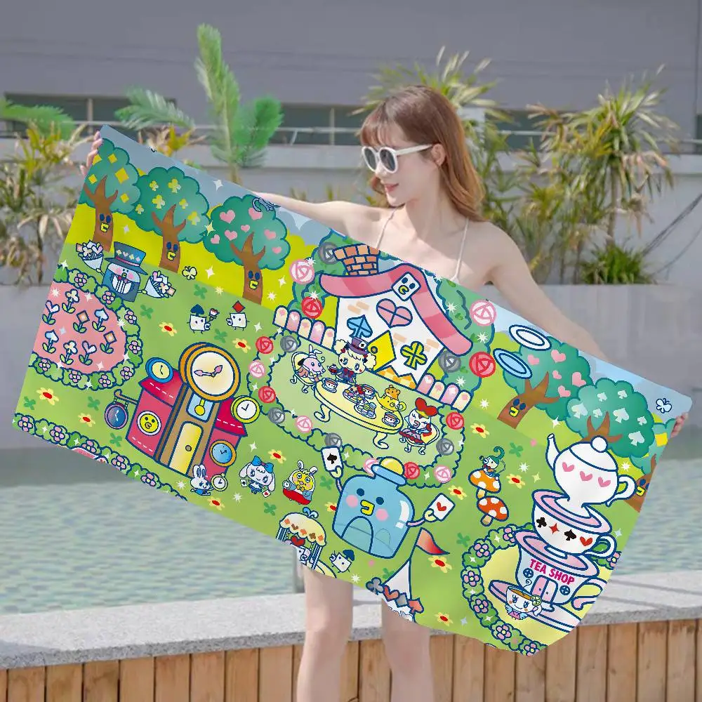 Classic T-Tamagotchi Cut Friend Game  Bath Towel Microfiber Soft Water Absorbing Breathable For Girl Kids Decorative Beach Towel