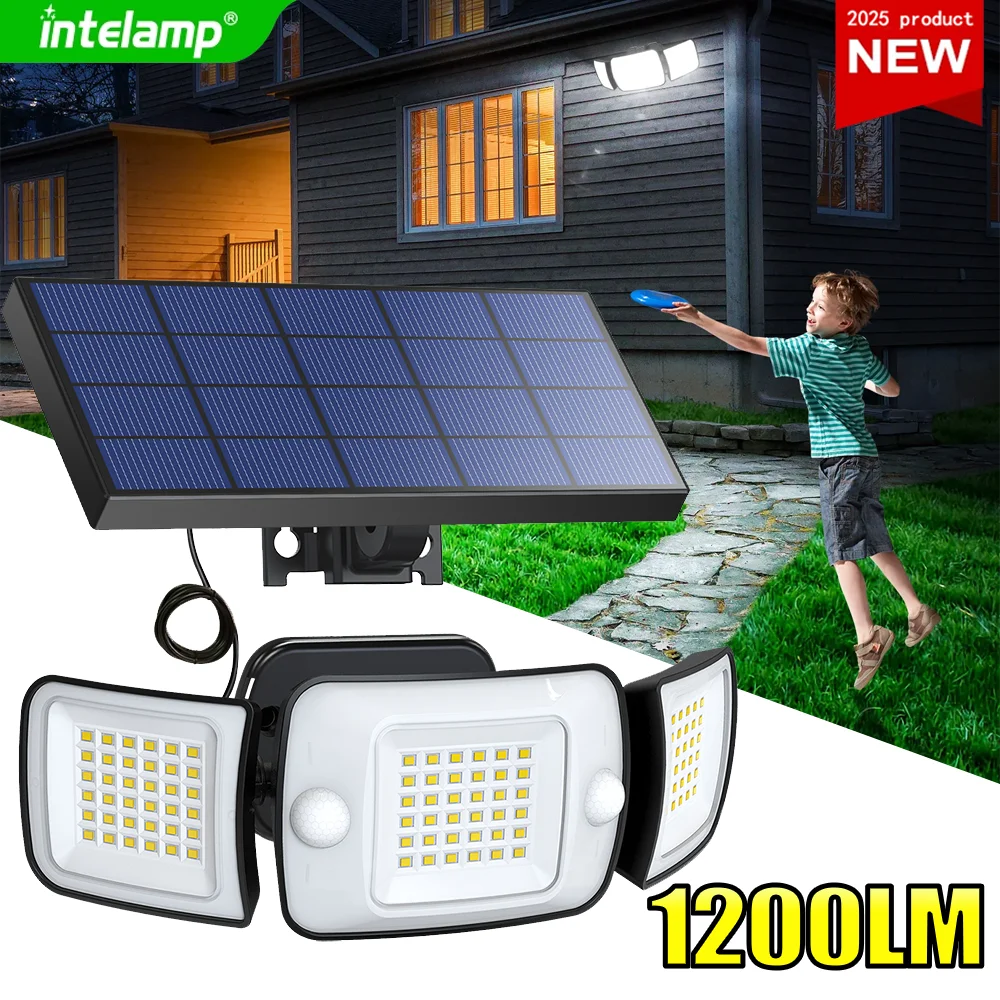 

1200LM Super Powerful LED Solar Light Outdoor IP65 Motion Sensor Outdoor Solar Wall Lamp Super Bright Garden Street Spotlight