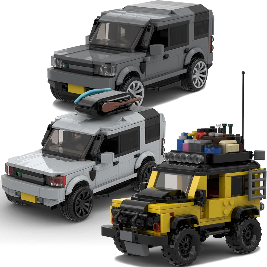 MOC Technical Land Ranges Rover 4 Defender Car Building Blocks SUV Off-road Racing Vehicle Bricks Toys, regalos para niños