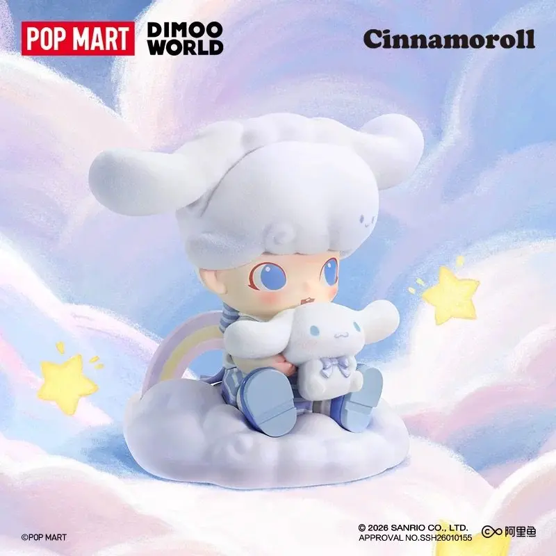 

POP MART DIMOO WORLD CINNAMOROLL and POMPOMPURIN Figurines Home Decor Desktop Doll Model Anime Figure Surprise Gift