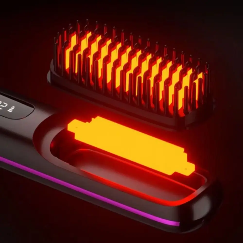 LED Digital Display Electric Straightening Comb Hair Smoothing Dual Use Hair Straighten Brush Fast Heating