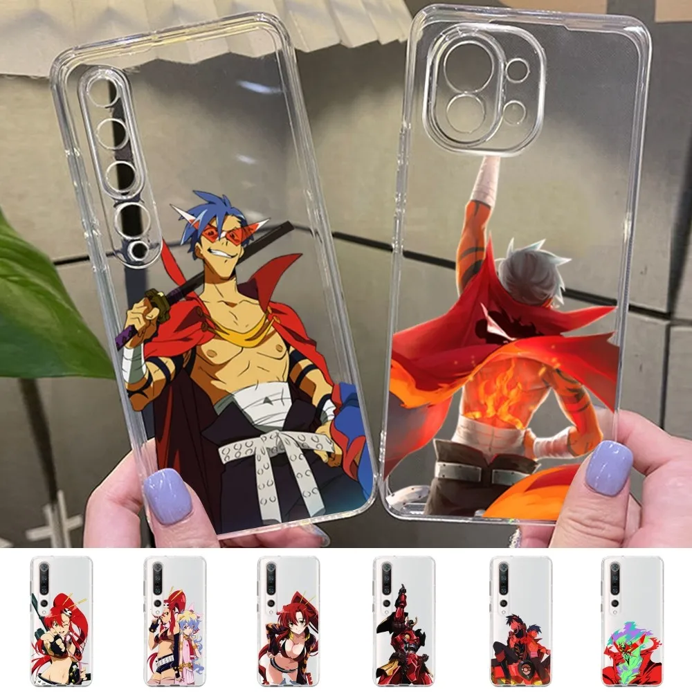 Gurren Lagann Phone Case For Samsung S 20 21 22 23 for Redmi Note7 8 9 10 for Huawei P20 30 40 Clear Case