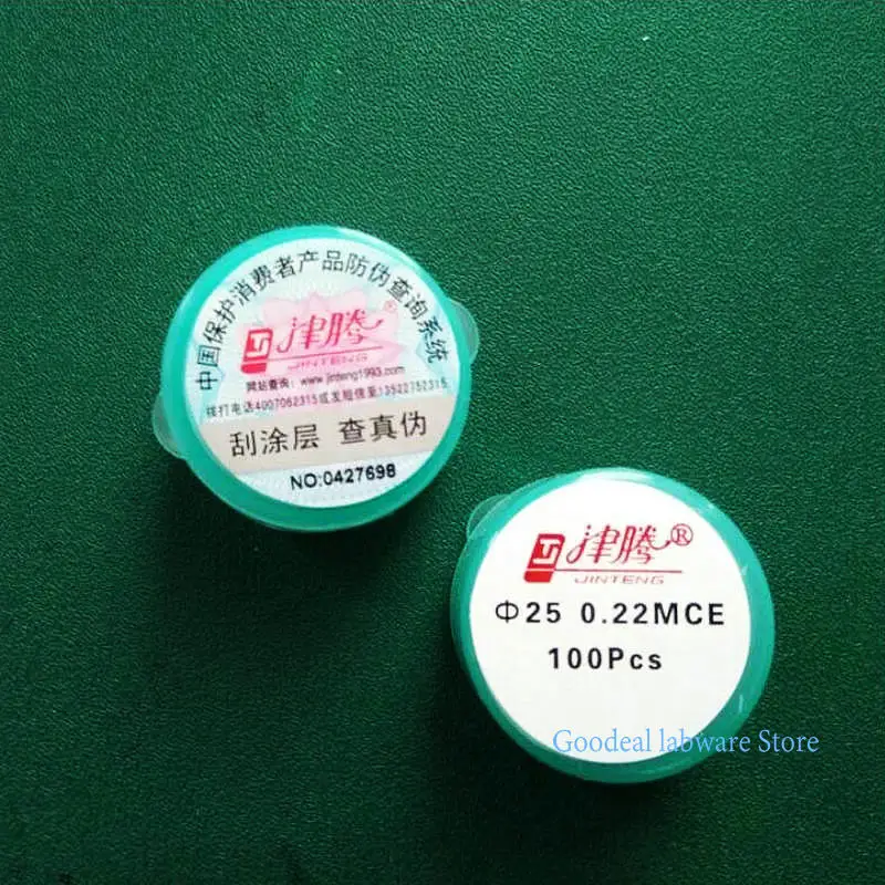 100pcs/box Lab PES/MCE/Nylon/PTFE OD13mm/25mm pore size 0.22/0.45/0.8um hydrophilic Filter  Membrane