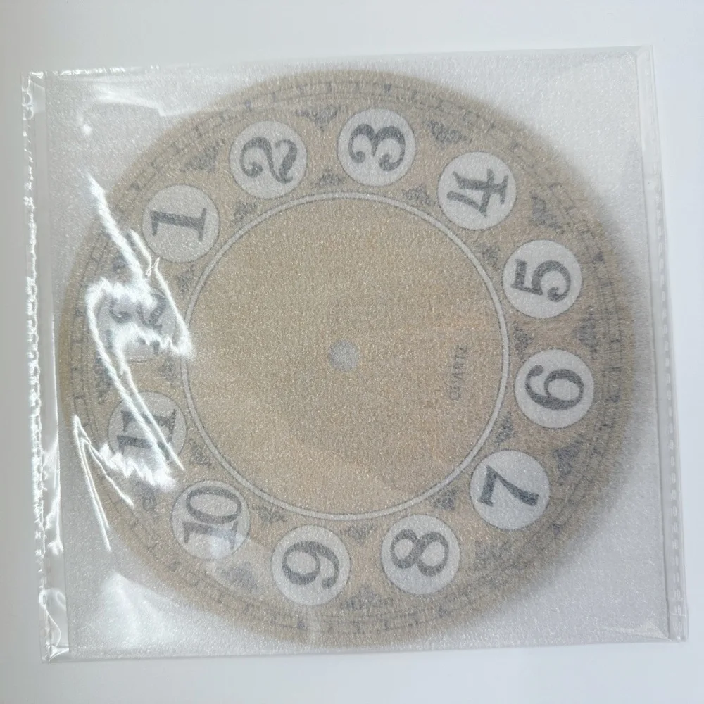 180mm Vintage Metal Clock Dial Face Aluminum Plate Circular Arabic Numerals Decorative Home Craft Custom Accessory