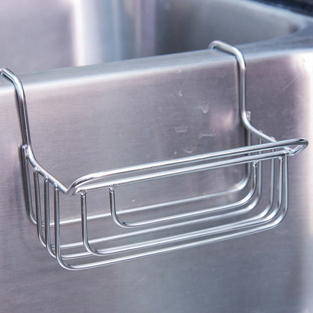 

Stainless Steel Sink Drain Basket Kitchen Organizer Hollow Bottom Dish Drying Rack For Sponges Soap Brushes Towels