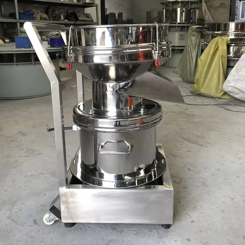 450mm Small Size   Vibrating Screen Liquid Filter for Soy Milk Almond Milk Laboratory Filtration