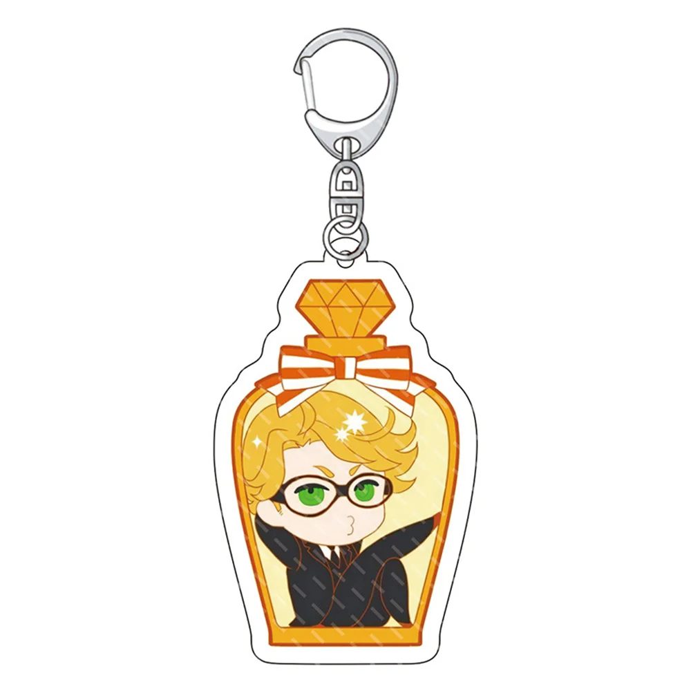 Anime keychain sebastian Black Butler Acrylic Keychain Cartoon Characters Sebastian Ciel Pendent Keyring Jewelry