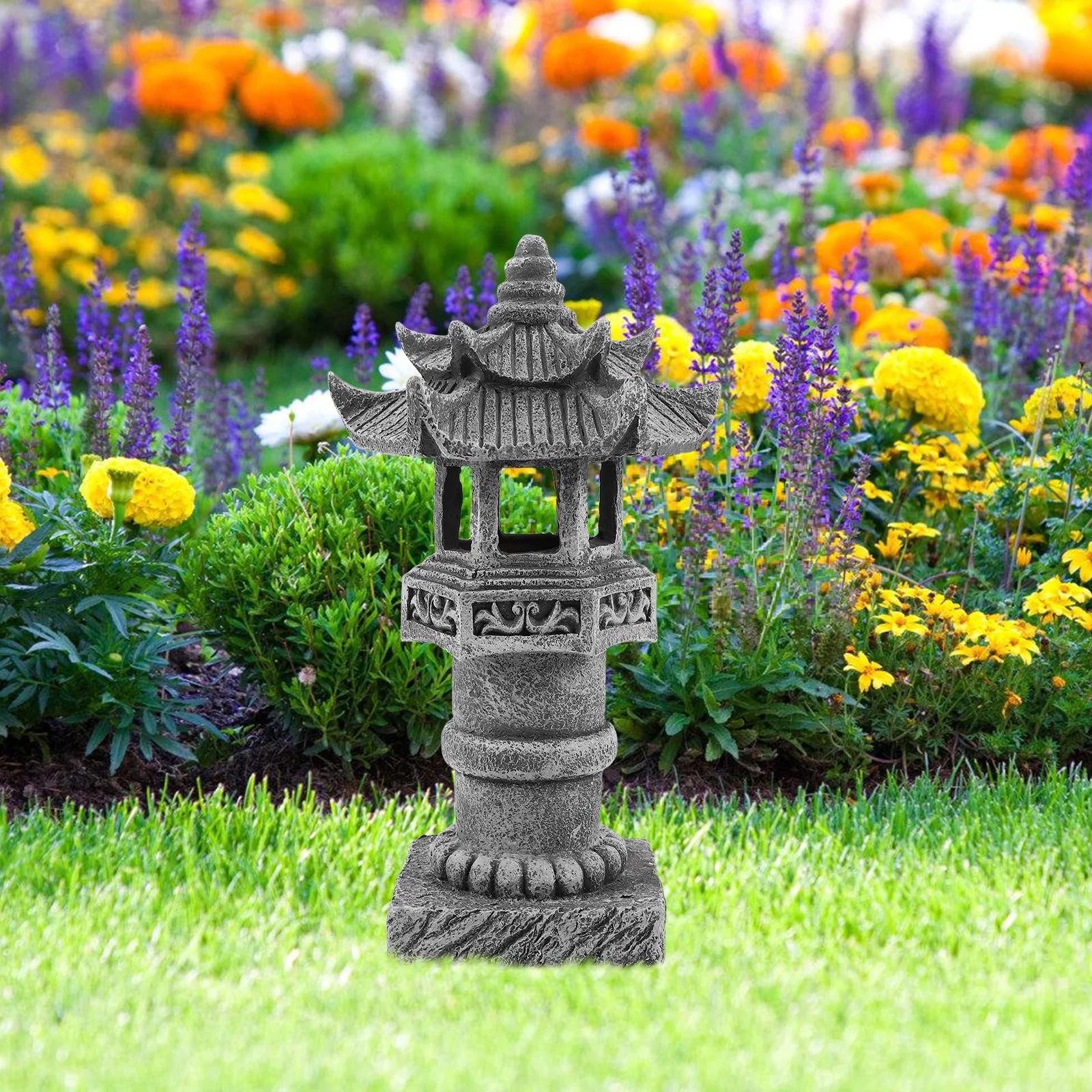 

Chinese Ornament Resin Outdoor Garden Decoration Weather Resistant Lightweight For Yard Patio Balcony Asian Style