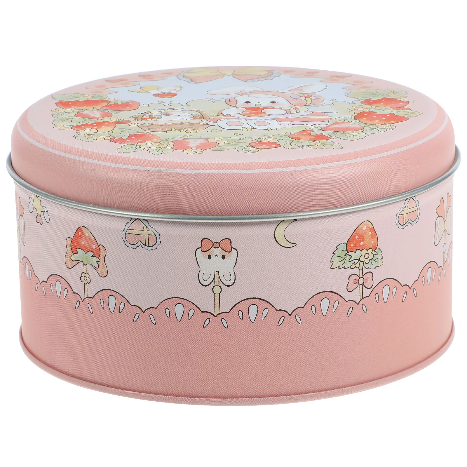 

Tinplate Storage Containers With Lids Bunny Cookie Jar Empty Metal Tins Decorative Boxes