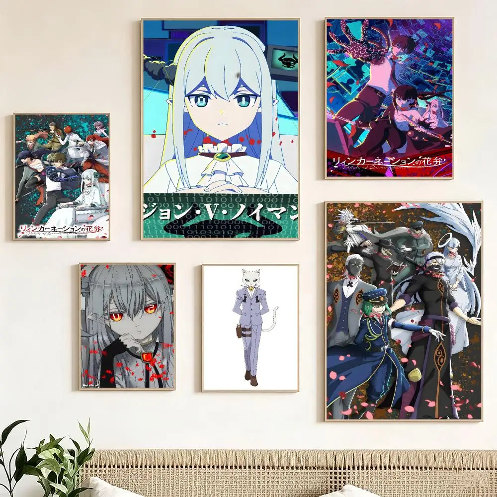 Japanese Anime P-Petals of Reincarnation Poster Print Painting Home Decor for Bedroom Living Room Hallway