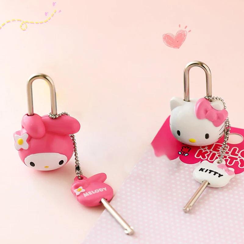 1PCS Cartoon Anime Suitcase Dormitory Cabinet Journal Bag Lock Girly Heart Drawer Lock For Jewelry Box