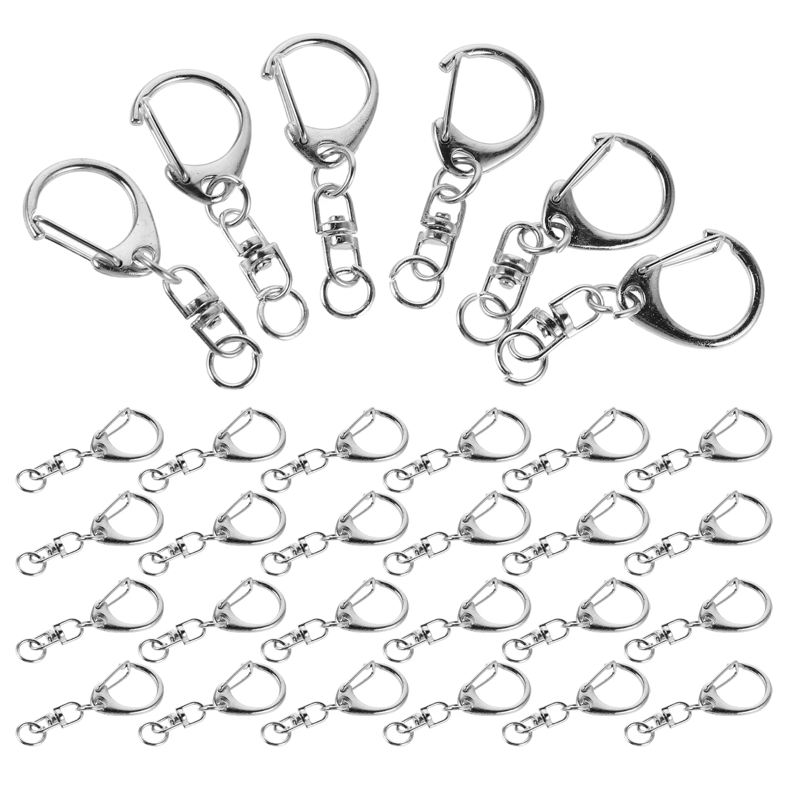 

50Pcs Rotatable Clasps Durable Alloy Swivel Snap Hooks Keychain Accessories Charms DIY Craft Connectors Swivel Snap Hook