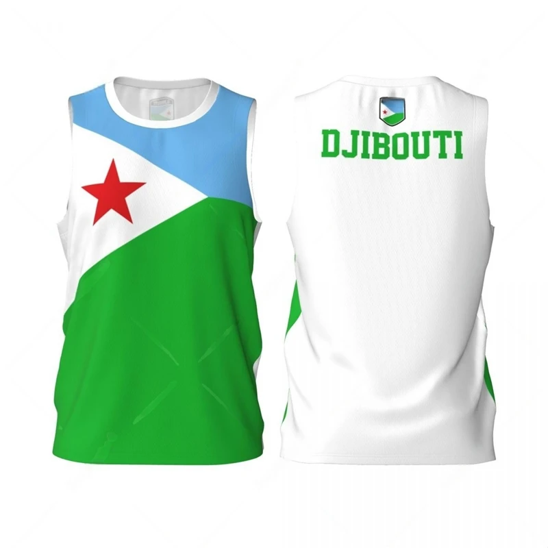 Djibouti Flag Basketball Jersey Fashion Casual 3D National Emblem Printed Sports T Shirt Loose Quick Dry Breathable Tees Tops