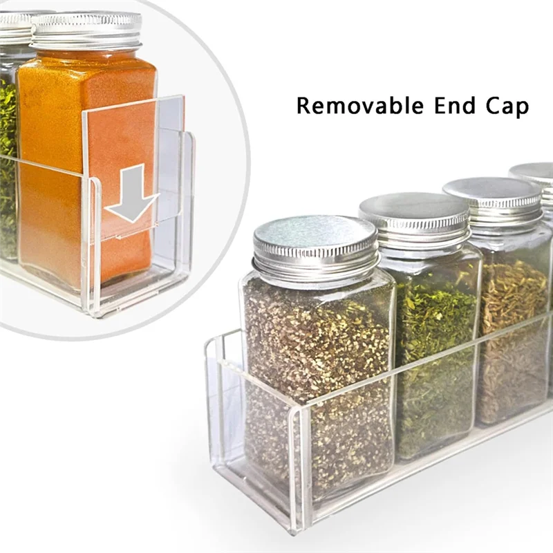 ABLU-Acryl Kruidenrek Wandmontage Acryl Kruidenplank Organisator Hangende Kruidenpot Opslaghouder Helder Rek Keuken