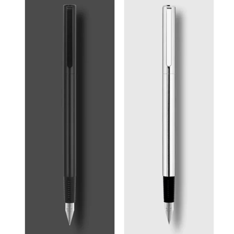 Pióro wieczne Jinhao 65 czarno-srebrne kolory EF F stalówka 0,30 mm luksusowe eleganckie pióro biuro biznesowe uczeń szkolne artykuły papiernicze — zdjęcie 5