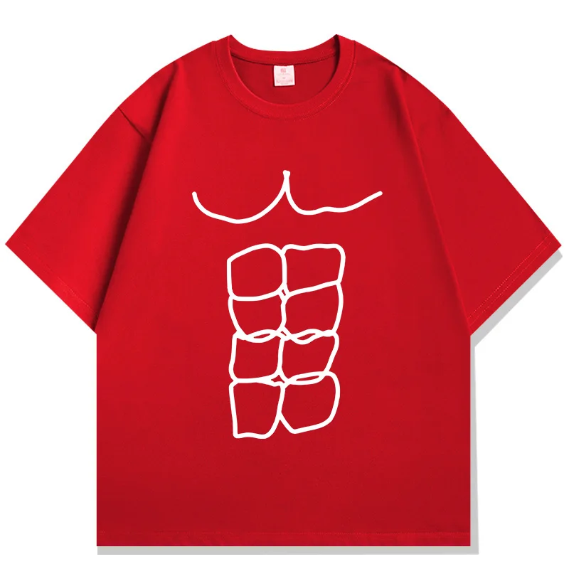 Camisetas divertidas con estampado de Abs para Fitness camisetas gráficas de alta calidadcamisetas de manga corta para hombr