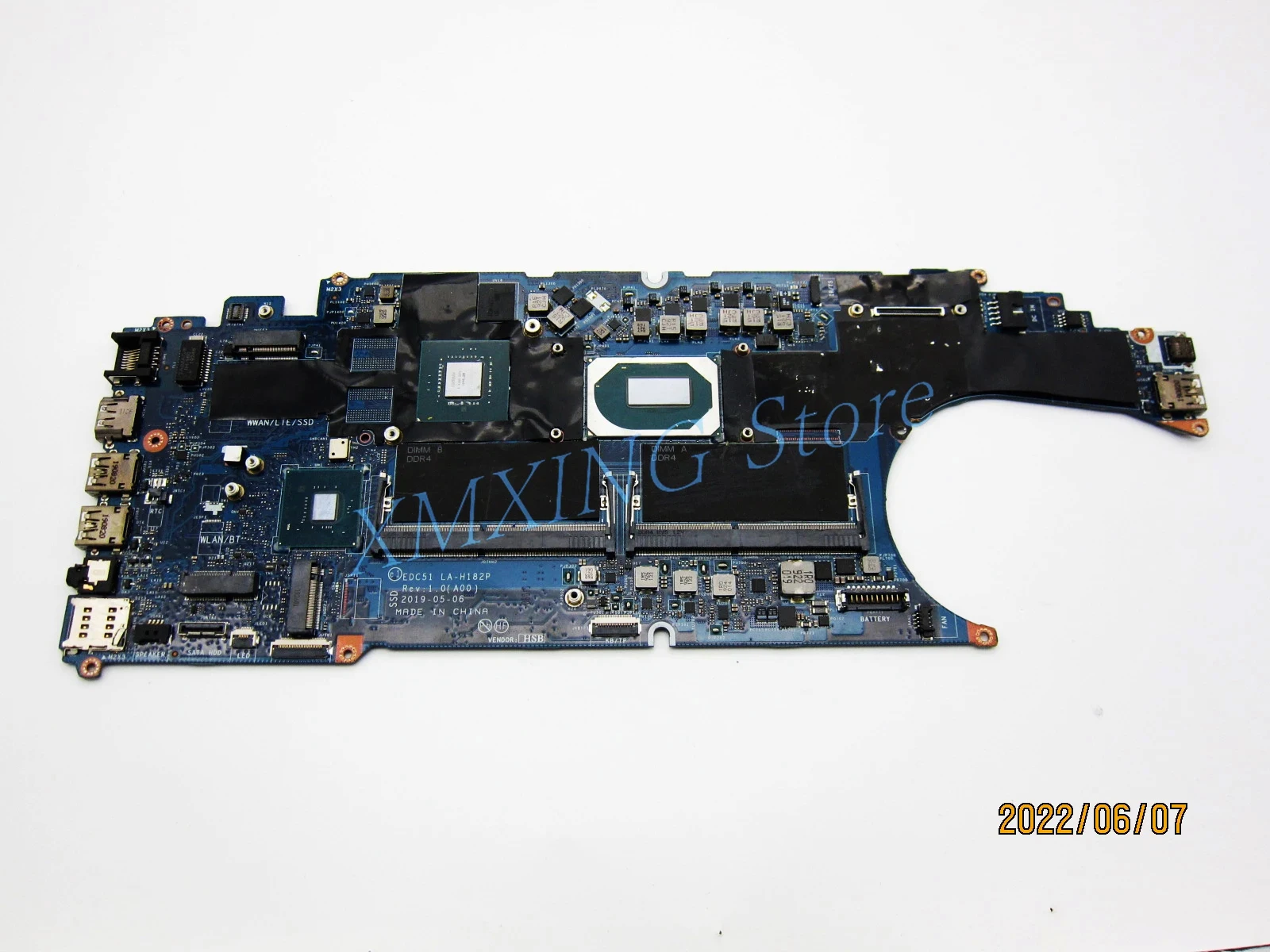 FULCOL For DELL Latitude 5501 Laptop motherboard SR3L9 CPU I7-9850H CPU EDC51 LA-H182P  CN-0M0K66 0M0K66 M0K66 Tested 100% work