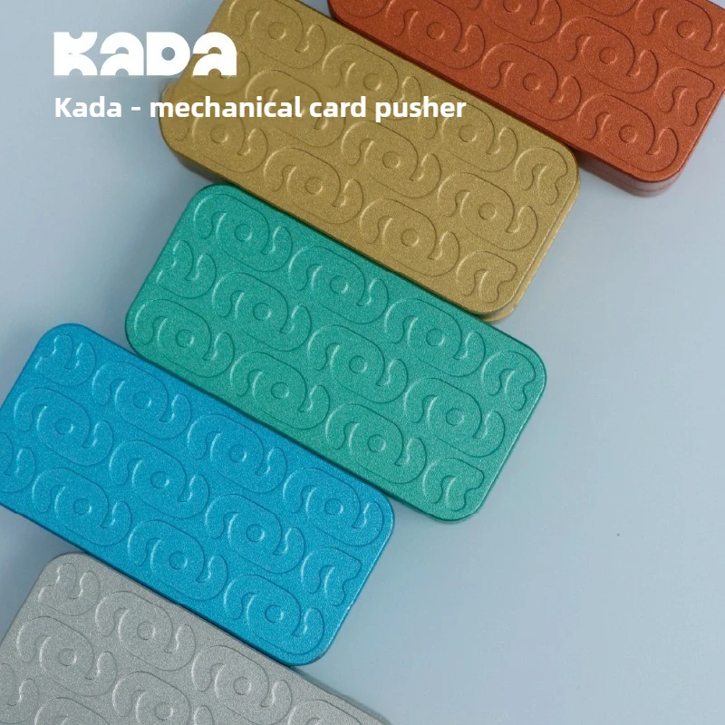 KADA EDC سبائك الألومنيوم الميكانيكية المباشرة دفع كثيف الفقرة الإصبع دفع بطاقة الضغط لعبة سطح المكتب