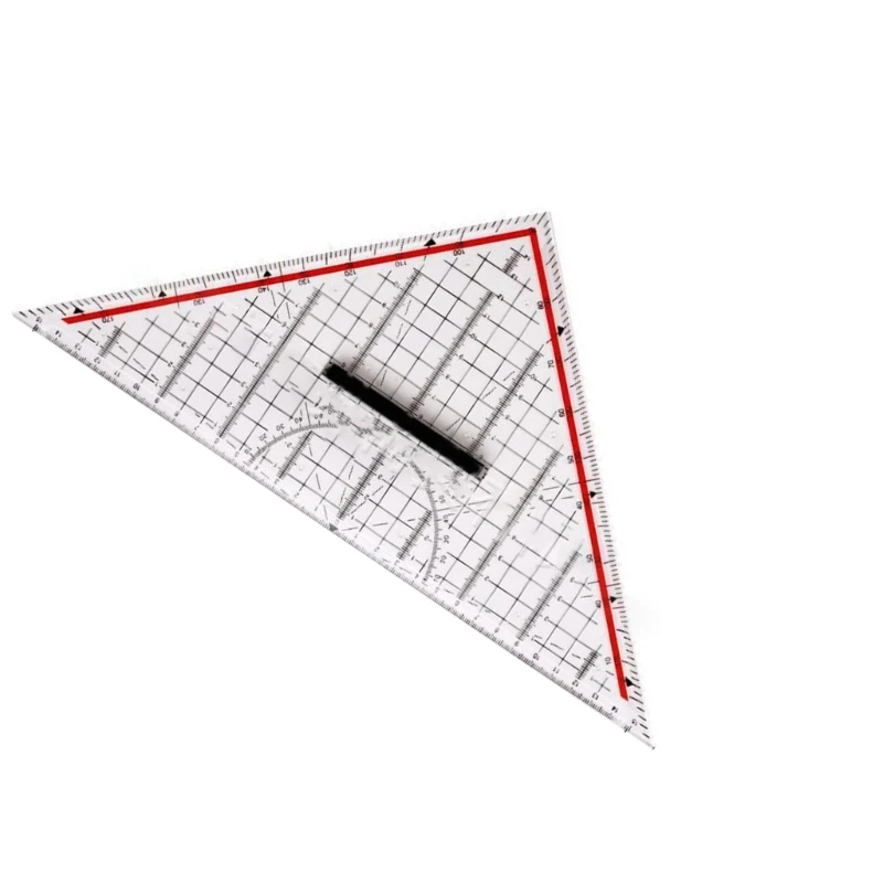 Transportador plástico 30cm, conjunto triangular cuadrado con herramienta medición geometrías