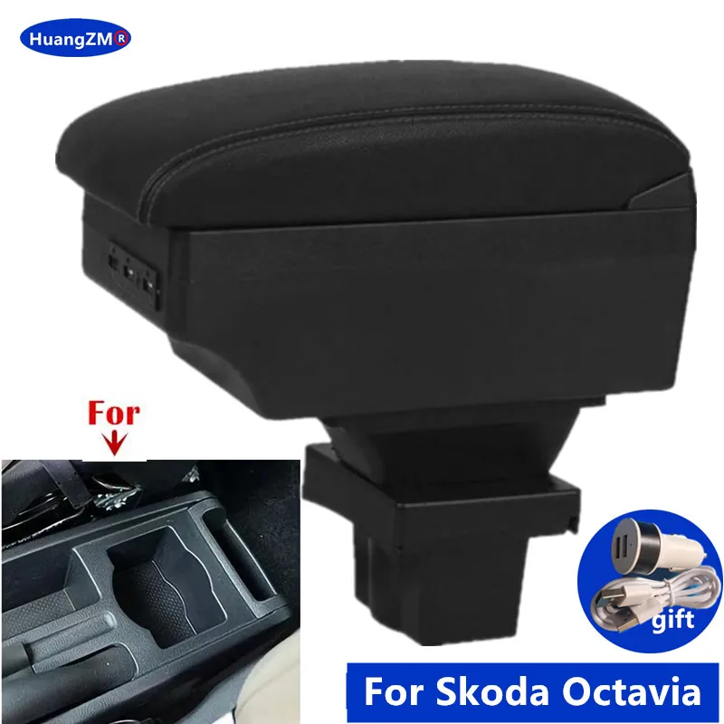 Für Skoda Octavia Armlehne box Für Skoda Yeti Mk2 Auto Armlehne Lagerung Box Innen Gewidmet Retrofit Auto Zubehör 2005-2012