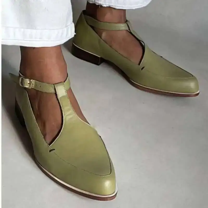 

Pu Leather Pointed Toe Women Oxford Shoes Low Heels Casual Women's Office Shoes