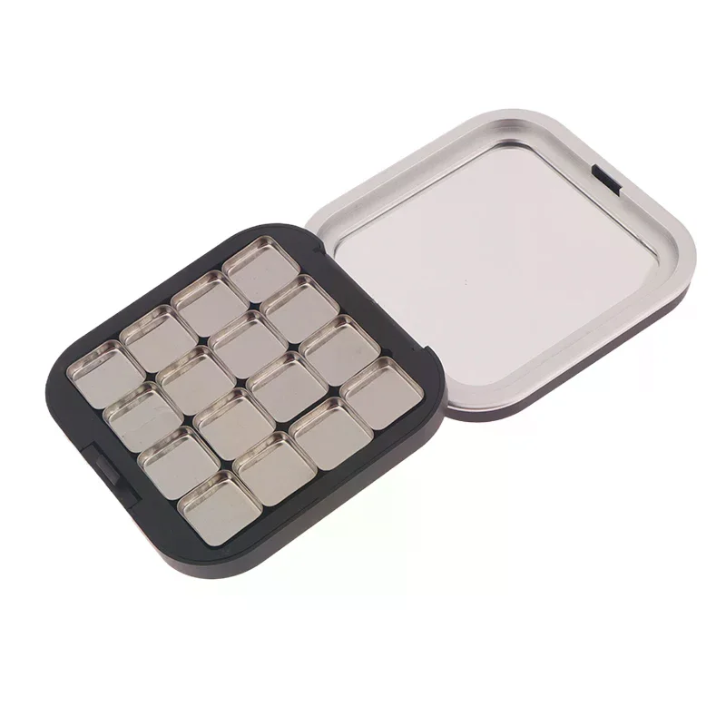 Mat Zwart Lege Magnetische Oogschaduw Palet Oogmake-up Opbergschotel Voor Vrouwen Make-up Beginners DIY Oogschaduw Opbergdoos Tool
