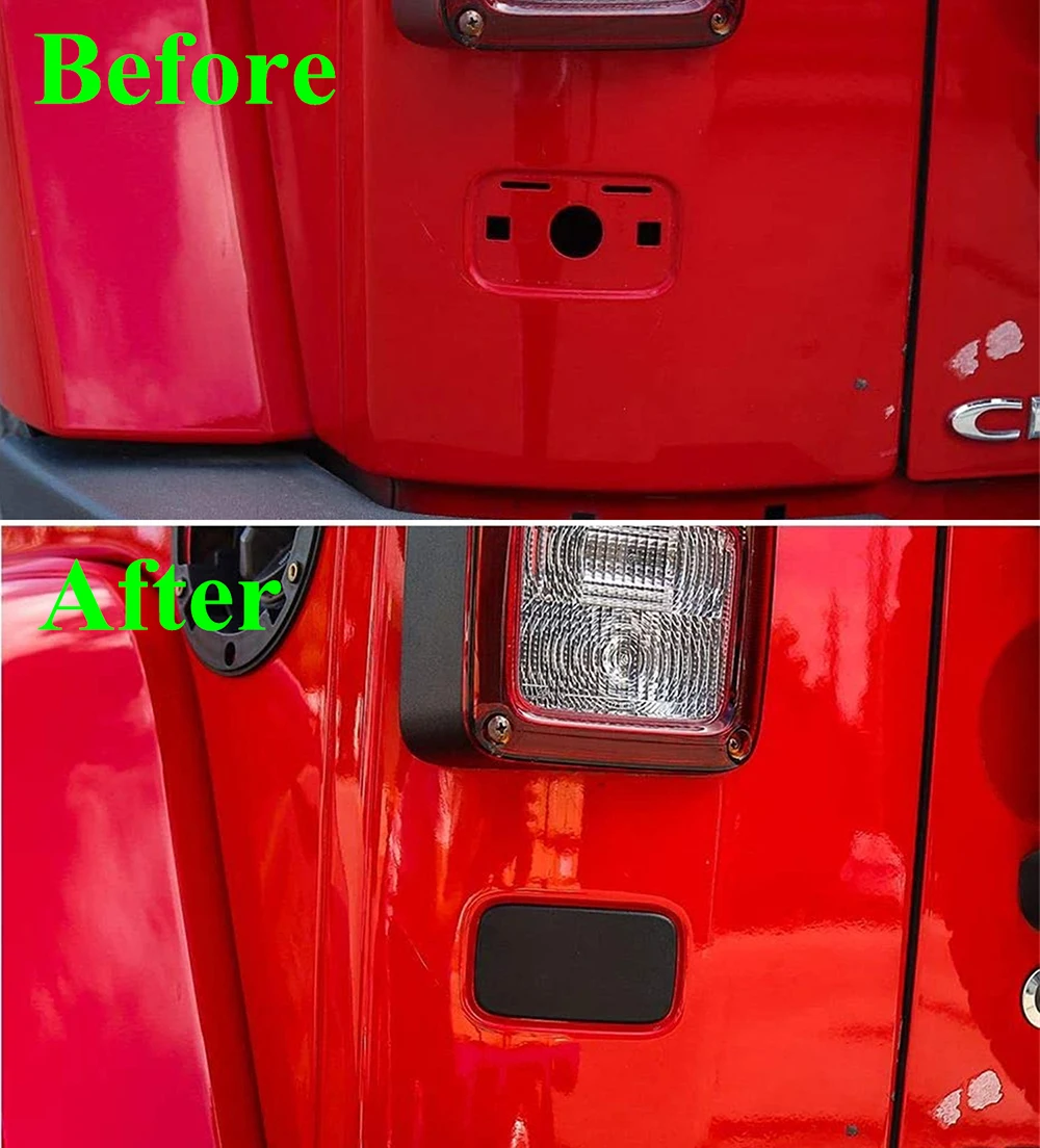 لوحة ترخيص السيارة الخلفية لوحة حذف الباب الخلفي المقابس المطاطية الغبار المقابس غطاء ل جيب رانجلر JK 2007-2017 الملحقات الخارجية #3