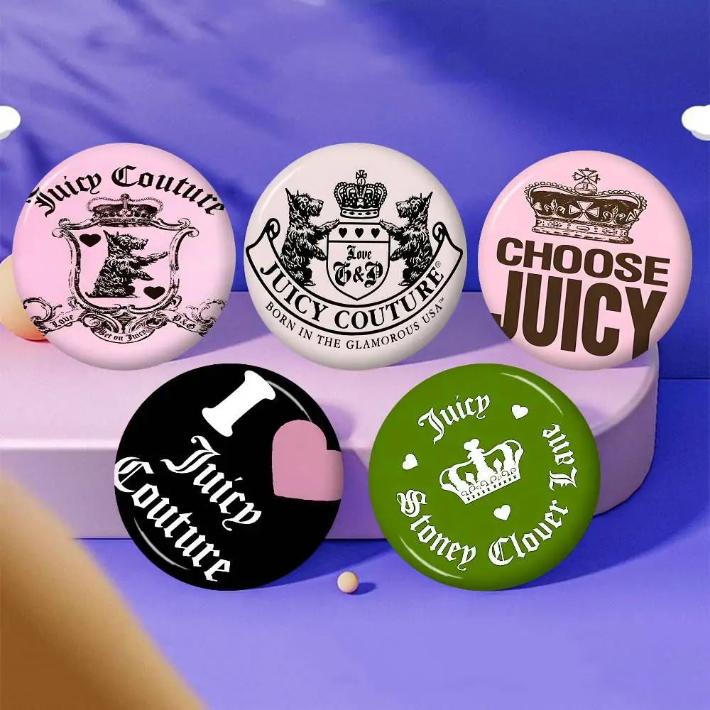 Perfumes J-Juicy C-CoutureS-S 32/44/58MM Customizable Button Pins Cute Funny Creative Badge Jewelry Decor Gifts for Friends