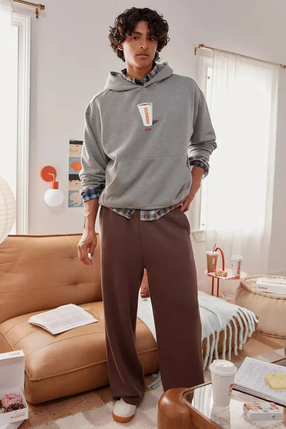 

Dunkin' UO Exclusive Graphic Motorcycle Hoodie – UO exclusive design, Dunkin' graphics, for casual daily & coffee lover looks