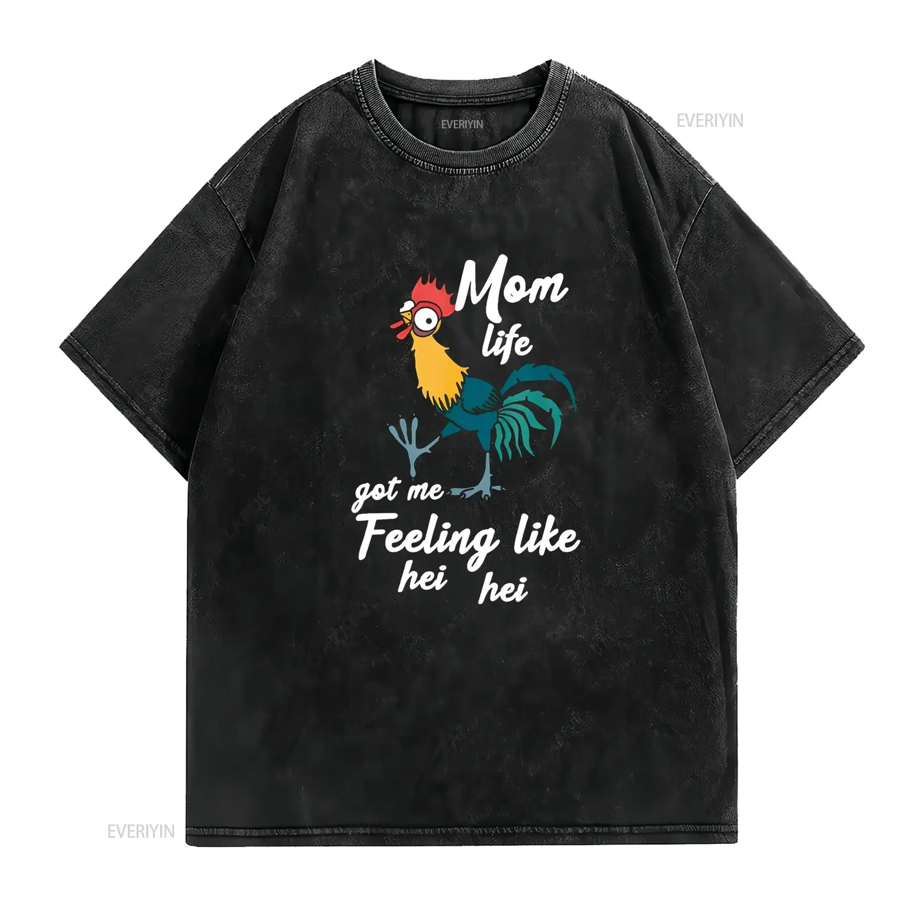 أمي الحياة حصلتني الشعور مثل Hei البلوز تي شيرت خمر غسلها تنوعا قليلا لينة أنيقة تنفس مصمم الملابس