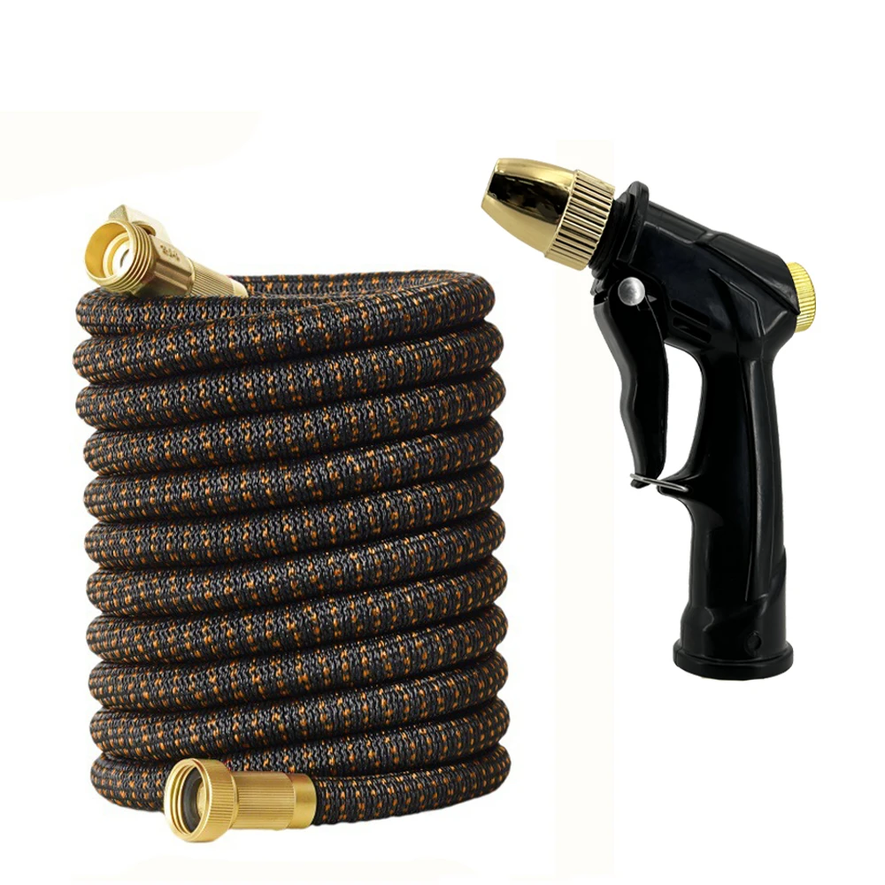2026 High Quality Hose Flexible Expandable Garden Hose 3/4 Metal Joints High PressureCar Wash Hose Expandable Garden Water Hose