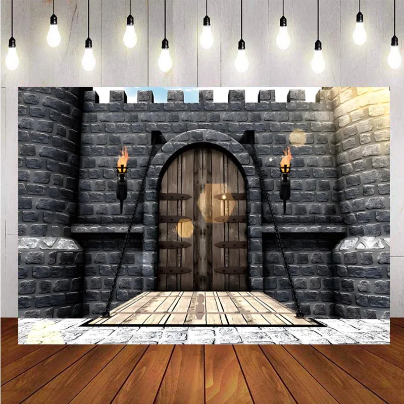 Medieval Castle Backdrop Knight Castle Wall Keepers Of The Kingdom Photography Background For Boys Birthday Party Supplies