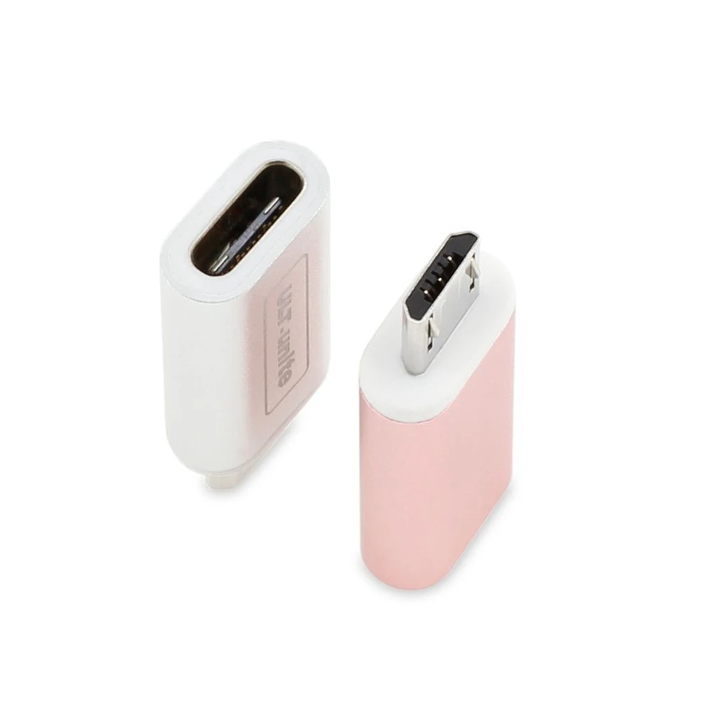 TOP Quality Rose Gold Metal USB 3.1 Type C USB-C Female to Micro USB 2.0 Male Adapter Plug Adapter OTG