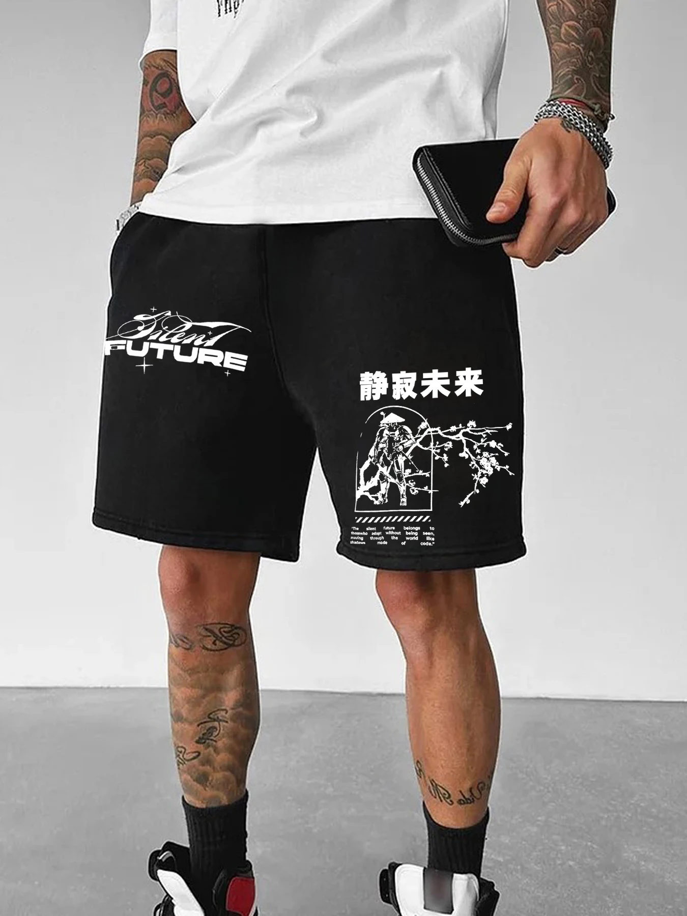 

Повседневные шорты в стиле High Street. Свободные трикотажные шорты с принтом.