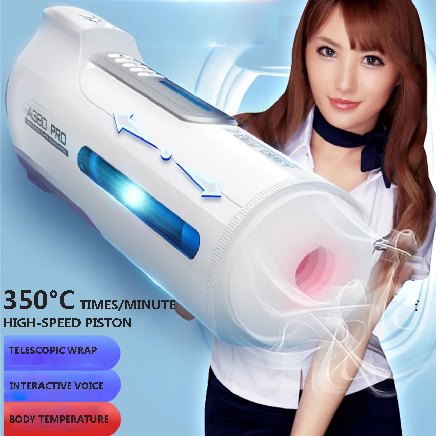 

Vajina Automatic Telescopic Male Wrap Sucking Masturbator Machine Heating & moaning Real Vaginal Masturbation Sex Toys For Men