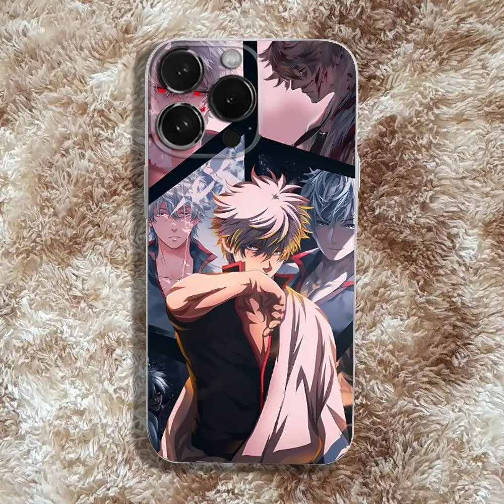 S-Sakata Gintama Gintoki Phone Case For iPhone 17,16,15,14,13,12,11 Pro,Max,Plus,X,XS,XR,SE4,E Mini Transparent Soft Cover