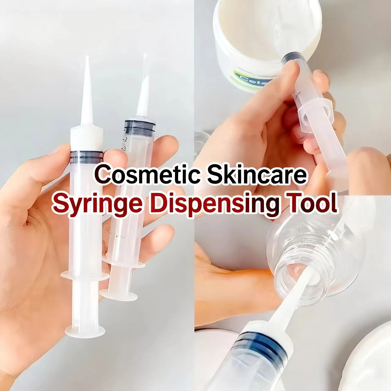 Cosmetic packaging tools, hand cream extractive emulsion syringe, face cream body lotion, etc. sample extraction tools