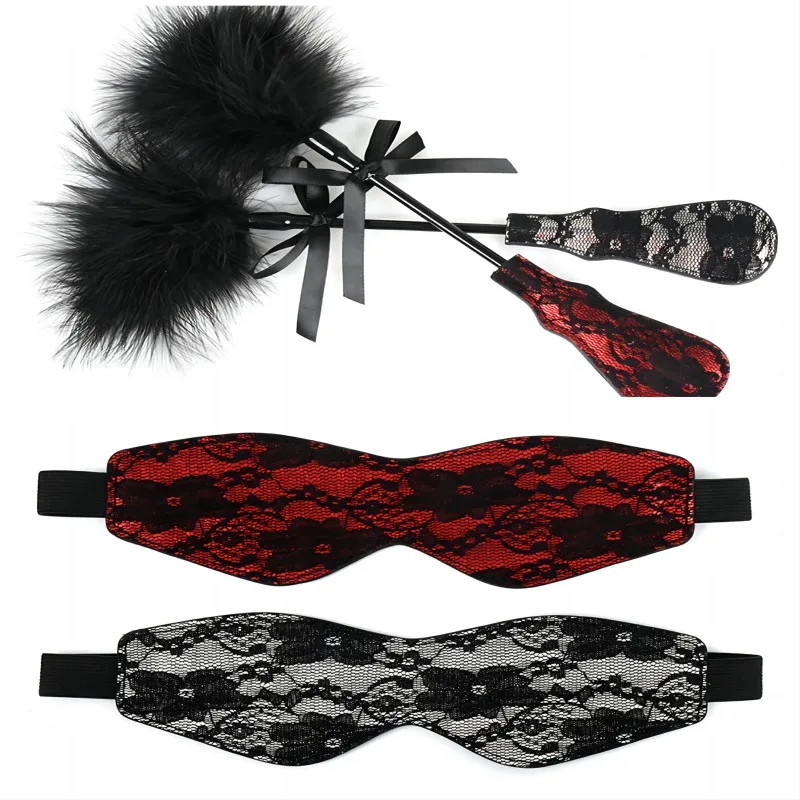 

Lace Erotic Eye Mask Bondage Blindfold Fetish SM Bdsm Whip Party Women Masquerade Eye Mask Sex Toy for Adult Games