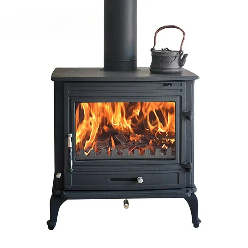 Modern Firewood Hanging Freestanding Wood Burning Cast Iron Cooking Wood Pellet Stove fireplace