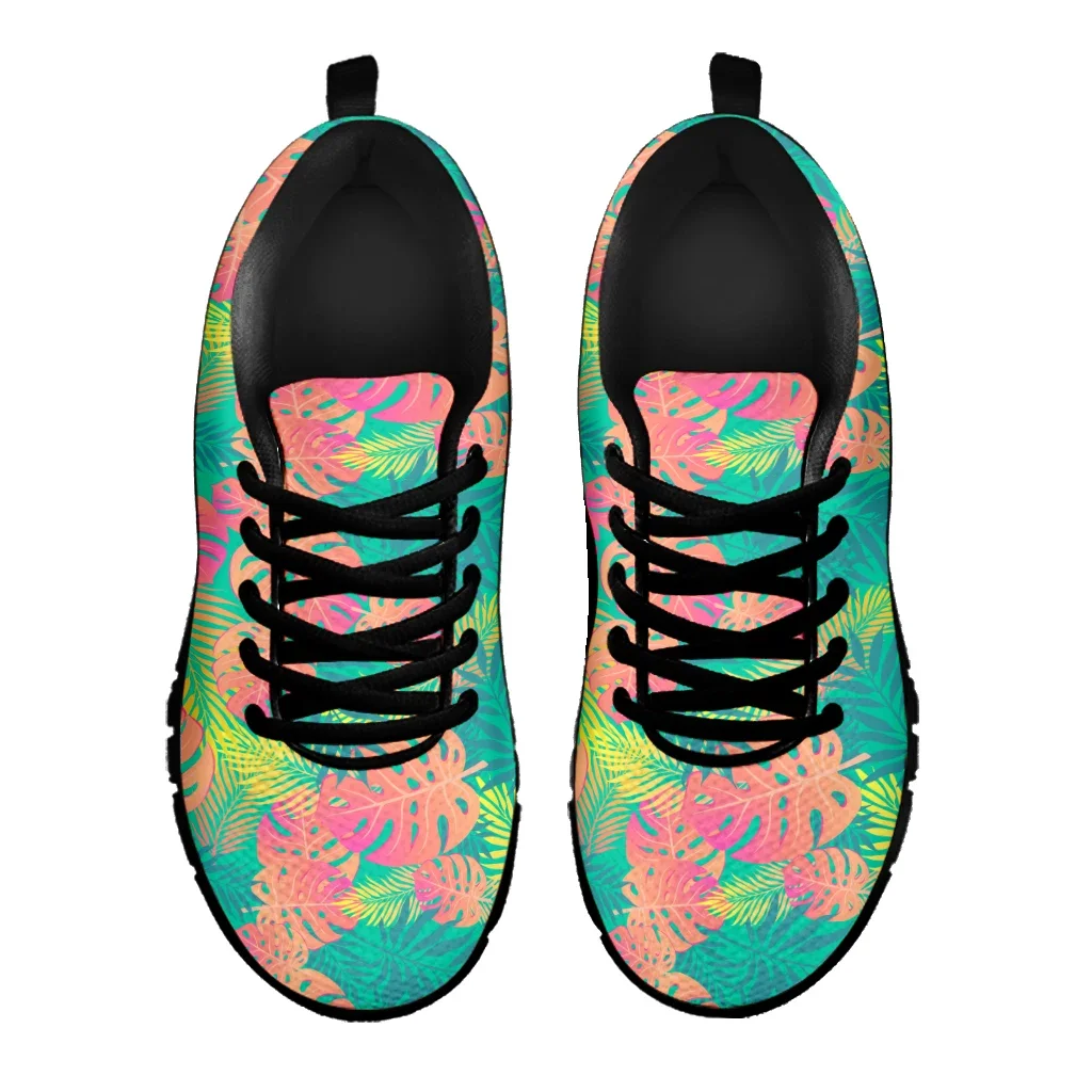 Fashion Tropical Vegetation Print Comfortable Sneakers Leaf Design Casual Shoes Women's Footwear Zapatos Planos