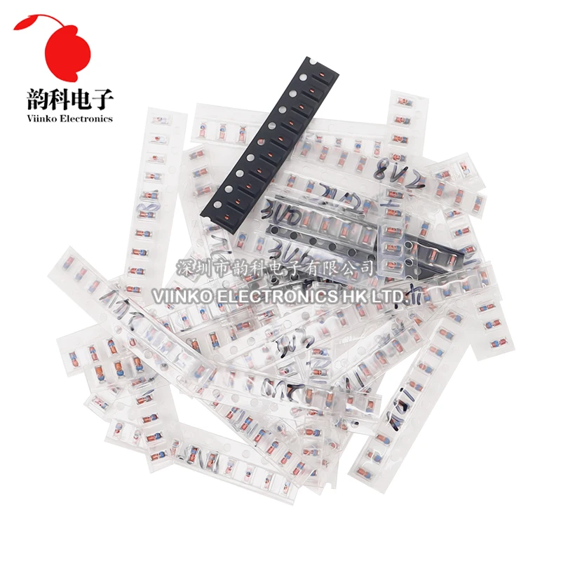 300pcs 1/2W SMD LL34 Zener Diode Assorted Kit 0.5W 2V - 39V 30Values Each 10pcs DIY Sample Set