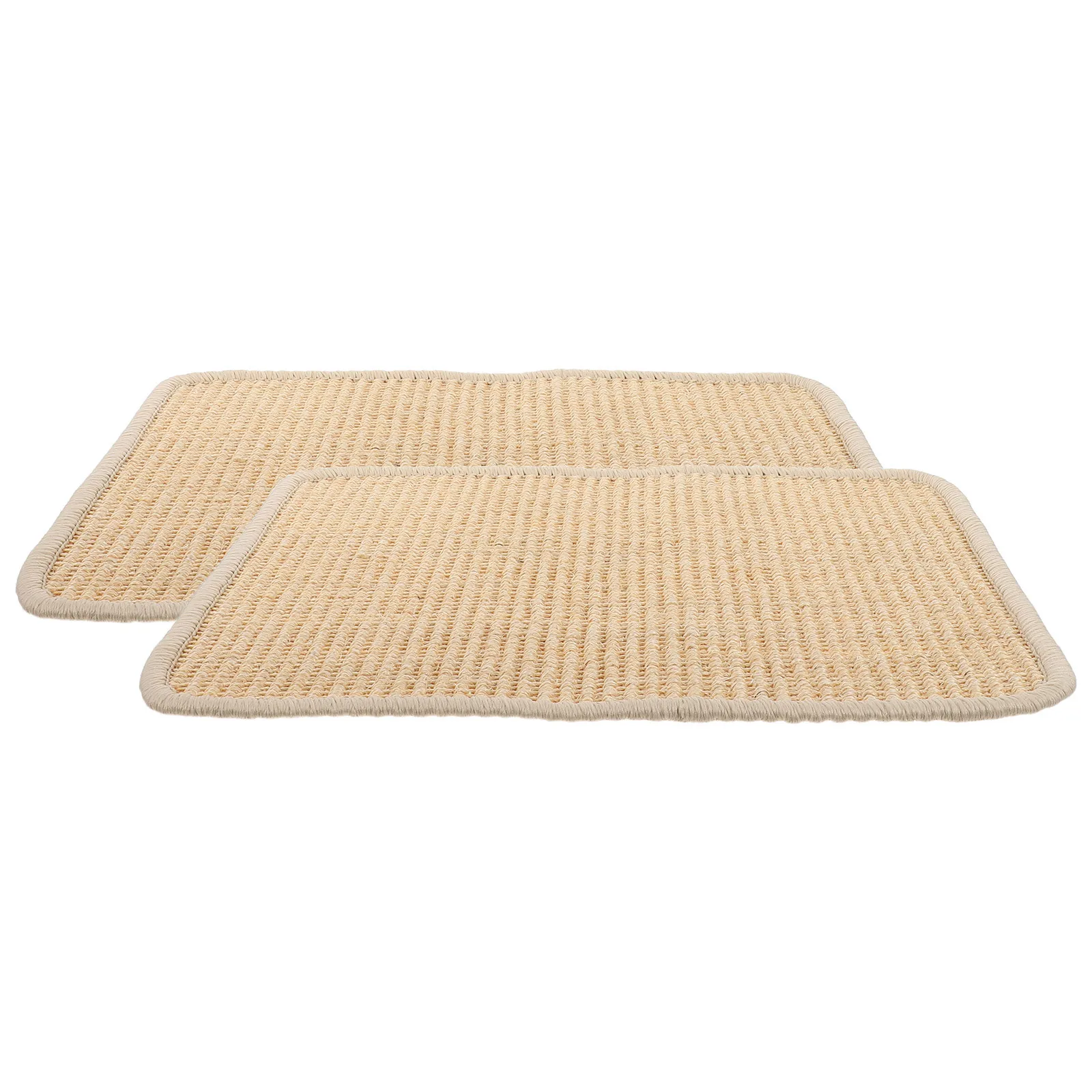 

2Pcs Japanese Style Sisal Rectangular Placemats Heat Resistant Table Mats Farmhouse Decorative Dining Table Mats for Kitchen