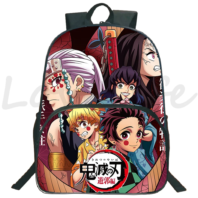 Japan Anime Demon Slayer Kimetsuno Yaiba Rugzak Jongens Meisjes Cartoon Schooltas Kinderen Boekentas Tieners Zip Travel Mochila Mujer