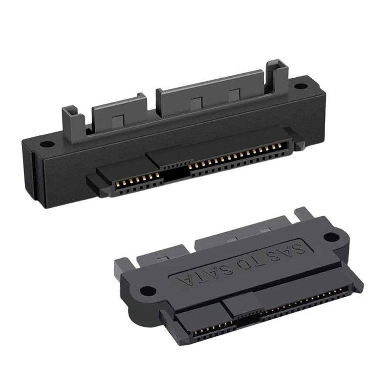 Computer Storage Hardware Coupler Set, SFF-8482 Female-to-Male Ends in a Black 2Piece Rigid Form for Accurate Hardware H8WD