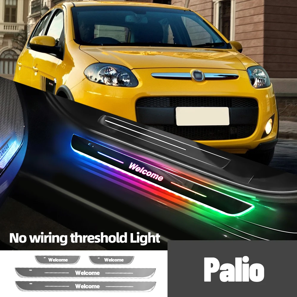 

For Fiat Palio 1996-2010 2006 2007 2008 2009 Car Door Sill Light Customized Logo LED Welcome Threshold Pedal Lamp Accessories