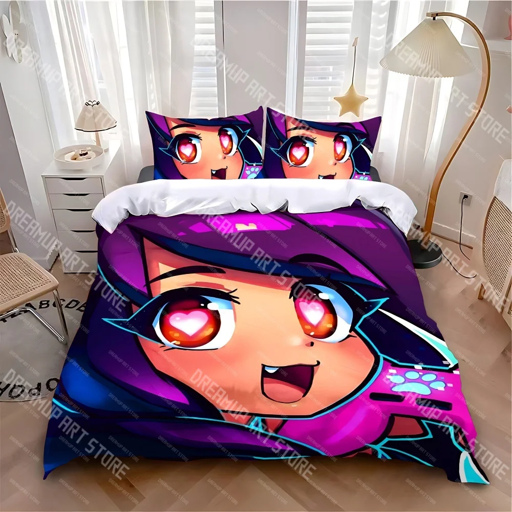 3D Printed A-Aphmau with Wings Bedding Set for Boys Girls Duvet Cover Pillowcase Twin Queen King Full Single Double Sizes