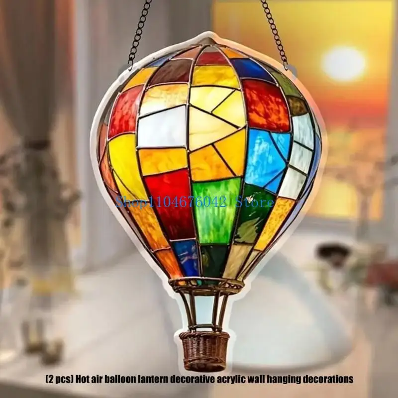 5asd Elegant Hot Air Balloon Acrylic  Decoration For Ceiling Wall Window Display Scenes