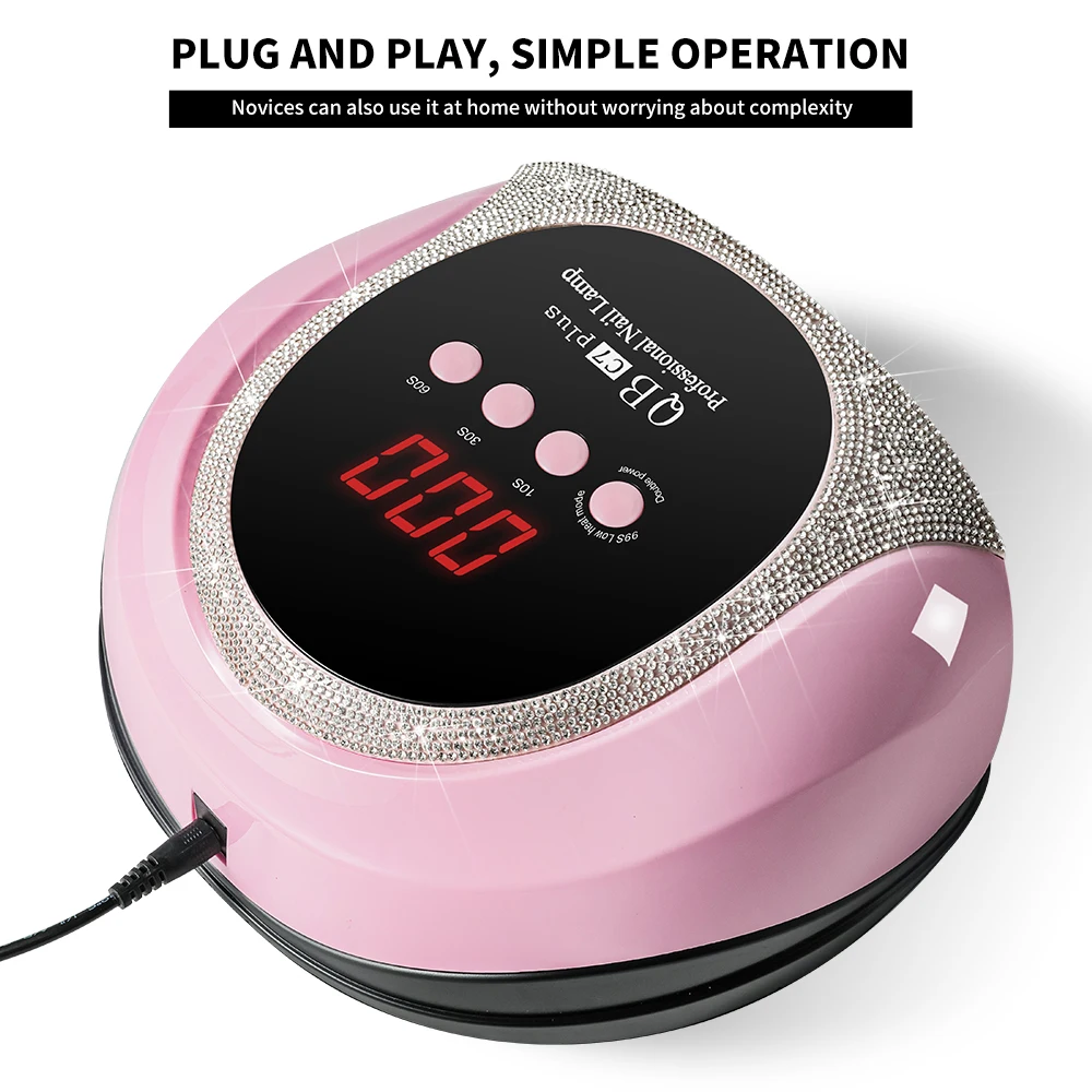 Professionele UV/LED-nagellamp 57 LEDS sneldrogend gellak-uithardingslicht met LCD-scherm manicure-apparatuur voor acrylgel