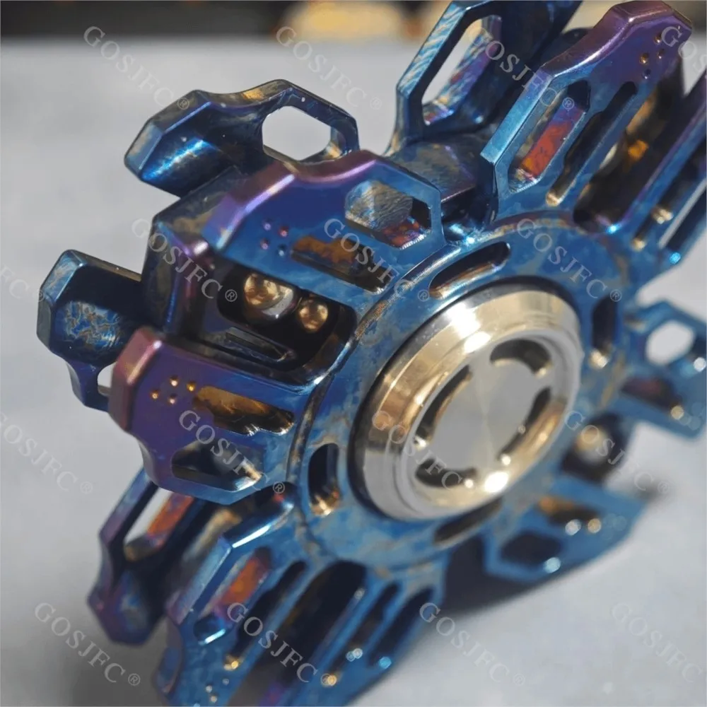 ZDEDC Fidget Spinner Stimmgabel Verknüpfung Gryo Titan Fidget Spielzeug für Erwachsene DIY leuchtende Perle