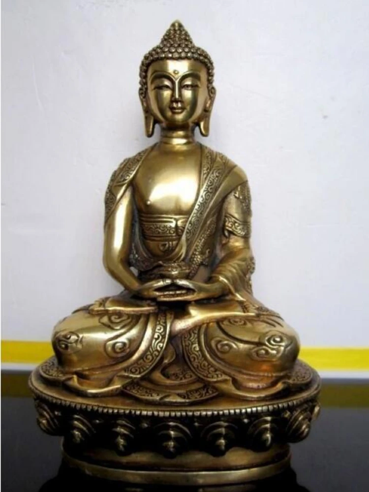 

Copper Statue Tibetan Buddhis Amitabha Bronze Buddha Art Sculpture Lliving Room Decoration Accessorie Home Decor Feng Shui Budda